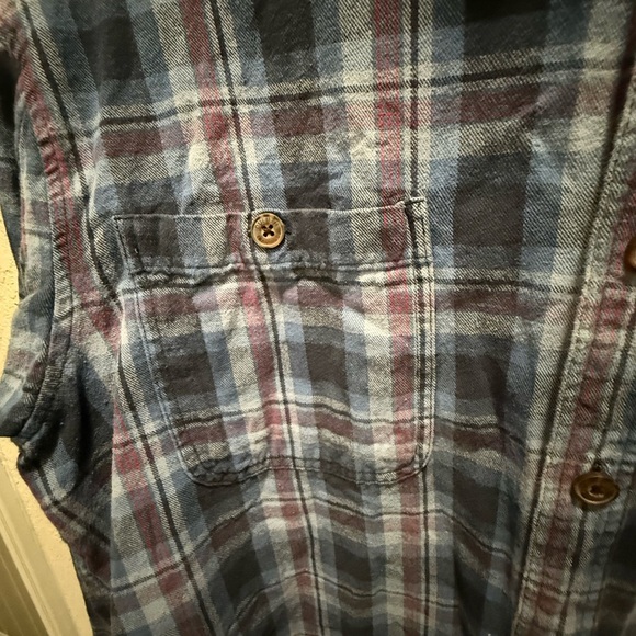 Duluth Trading Co Blue Plaid Flannel Shirt Size L - Picture 5 of 5